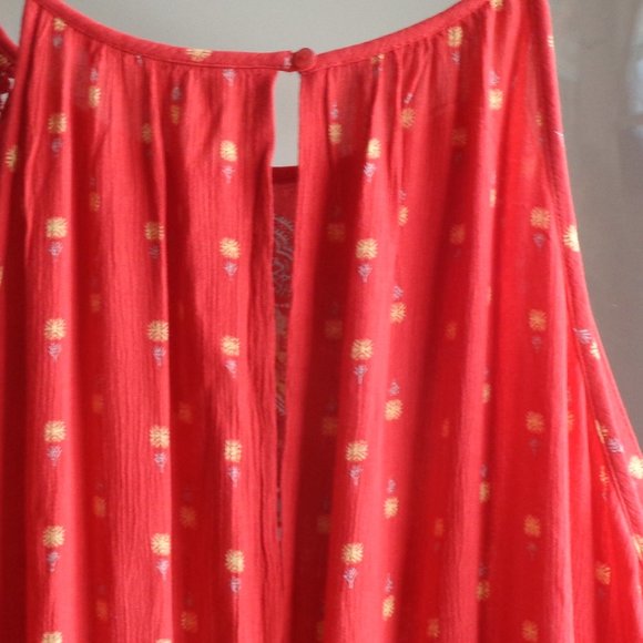 Mudd high neck pattern jumpsuit boho print lightweight 2X junior - Picture 13 of 16